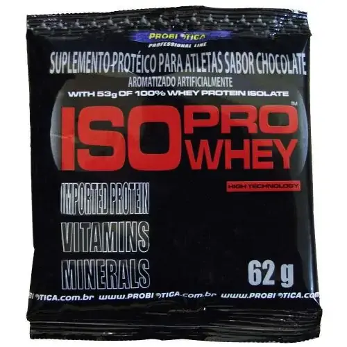 Iso Pro Whey 1 Sachê 62g Probiótica Morango