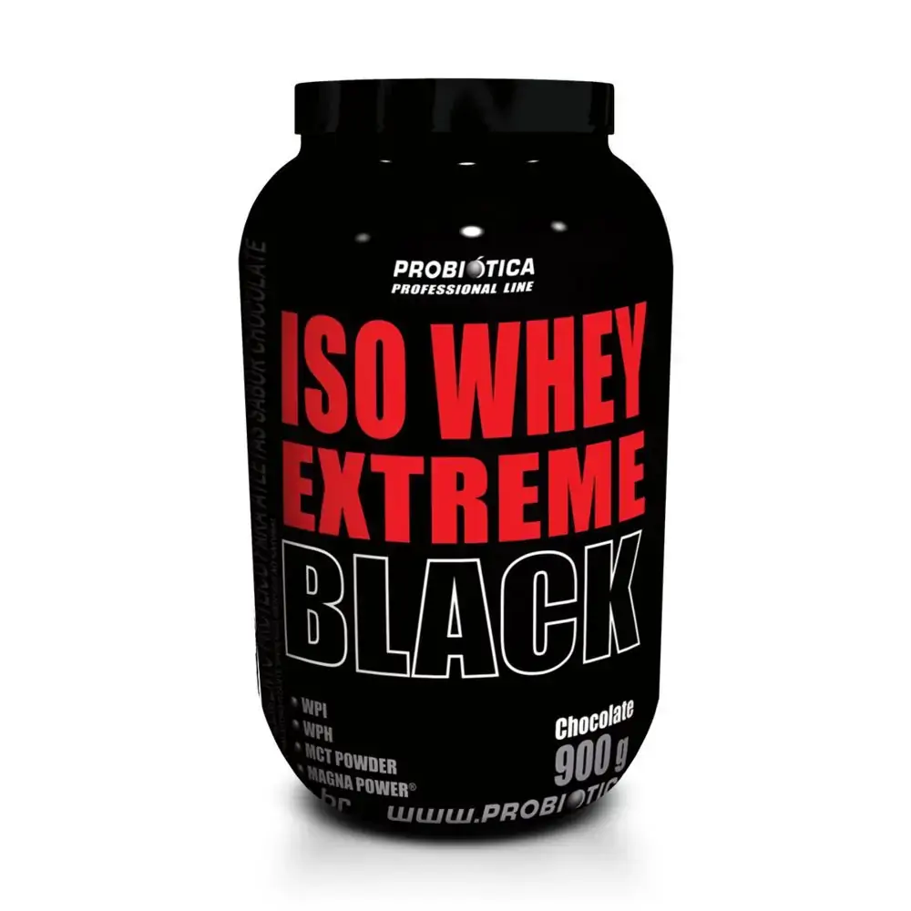 Isowhey Black 900g Sabor Morango Probiotica