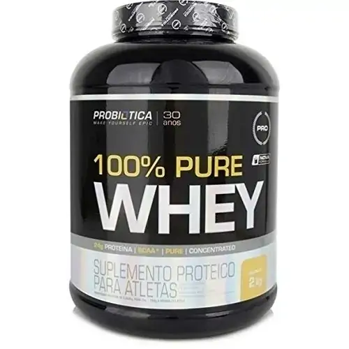 100 Pure Whey Protein Baunilha 2,2kg Probiótica
