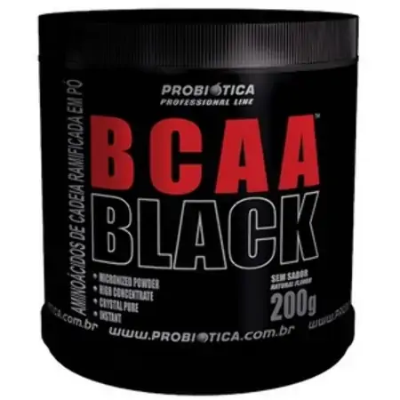 Esportivo Probiótica Bcaa Black Pote Pó 200 Gramas