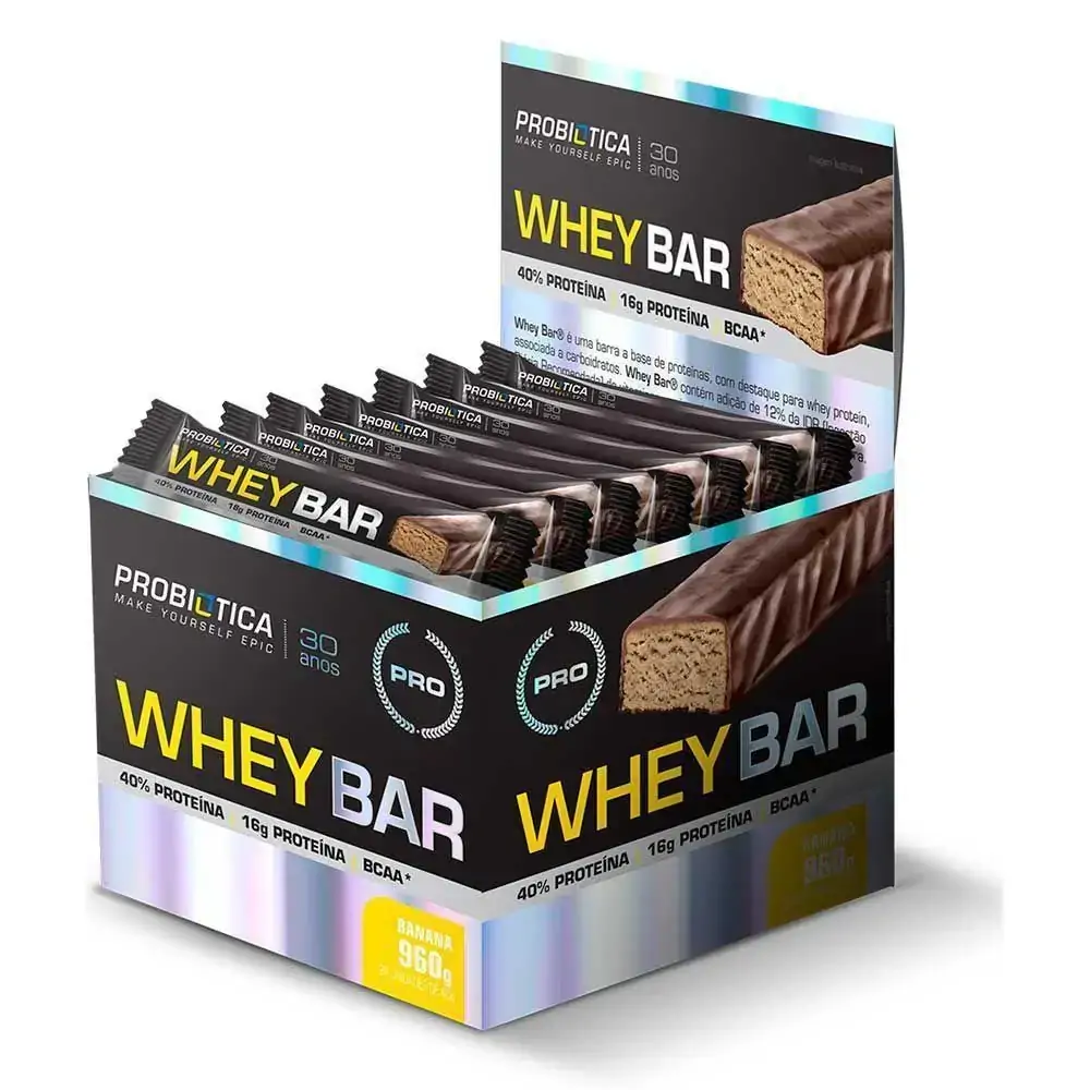 Whey Bar Probiótica (24 unidades) Coco