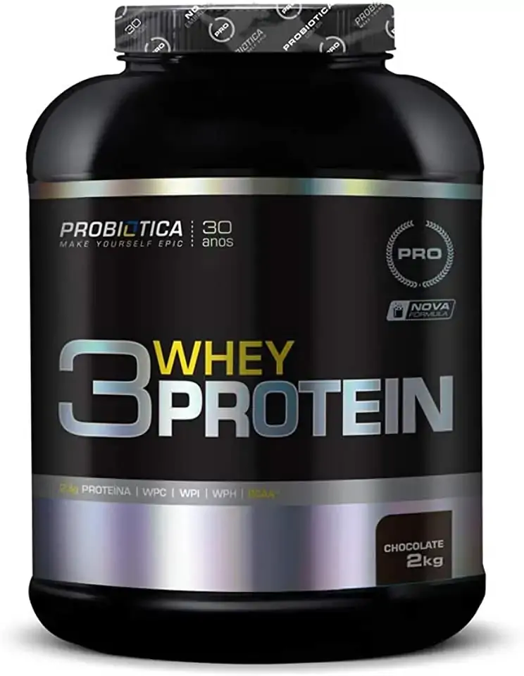 3 Whey 2kg Probiotica Morango Probiotica