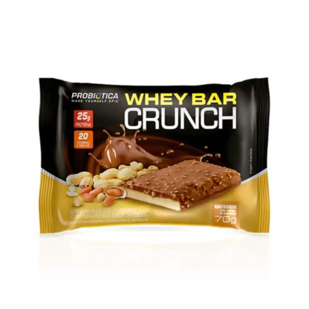 Whey Bar Crunch Sabor Amendoim 70g