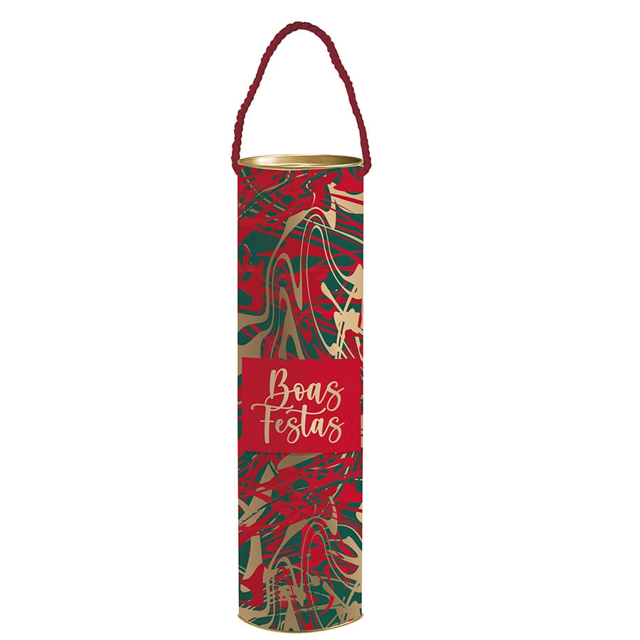 Lata P/bebidas C/alca 34,2x9,1cm Boas Festas Un Cromu
