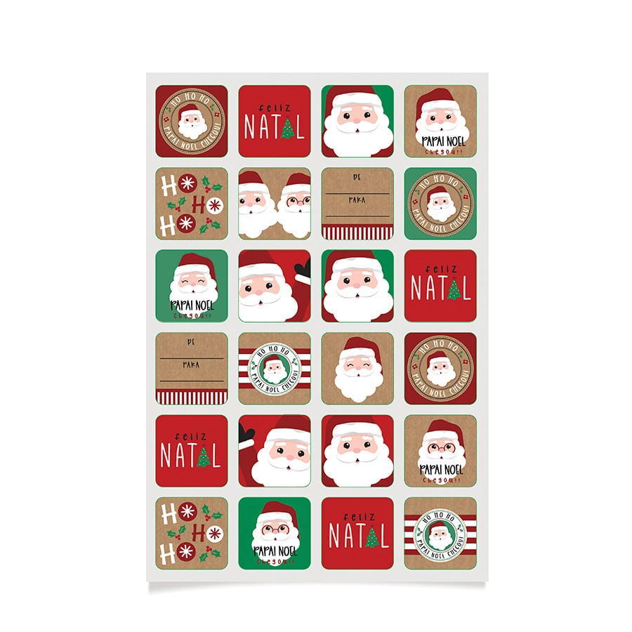 Cartela Kraft Ades Etq Noelito 28x19cm Pt C.24 Un Cromus