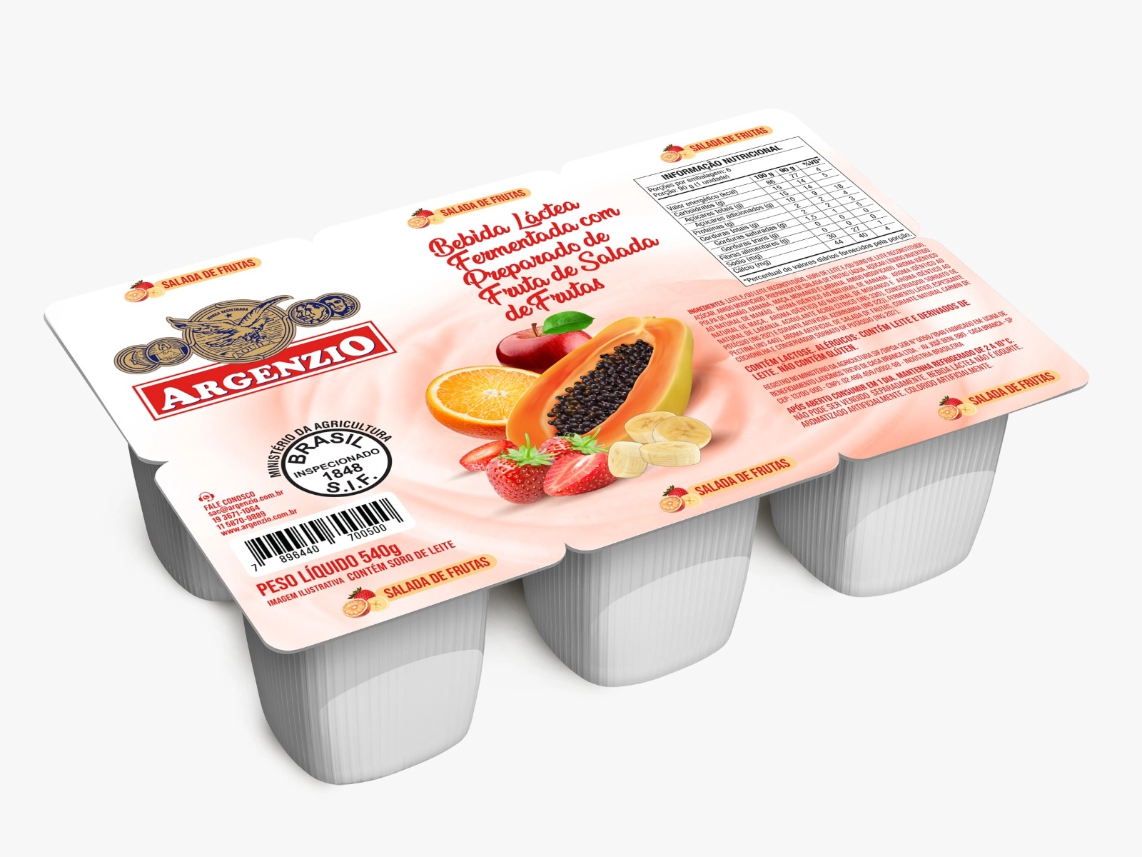 Beb. Lactea Argenzio 540gr Sal.de Frutas