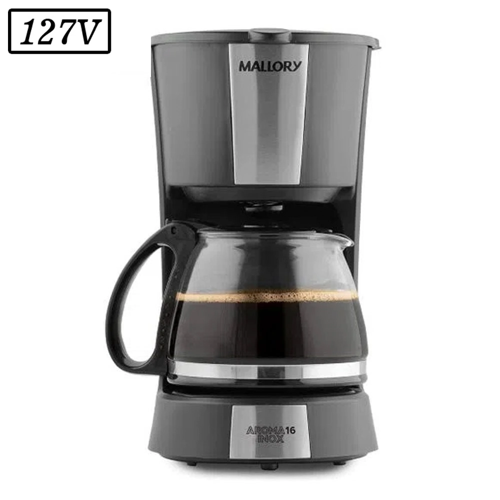 Cafeteira Mallory Aroma 16 Jarra Em Vidro, Capacidade Para 16 Cafezinhos 550w ? Preta