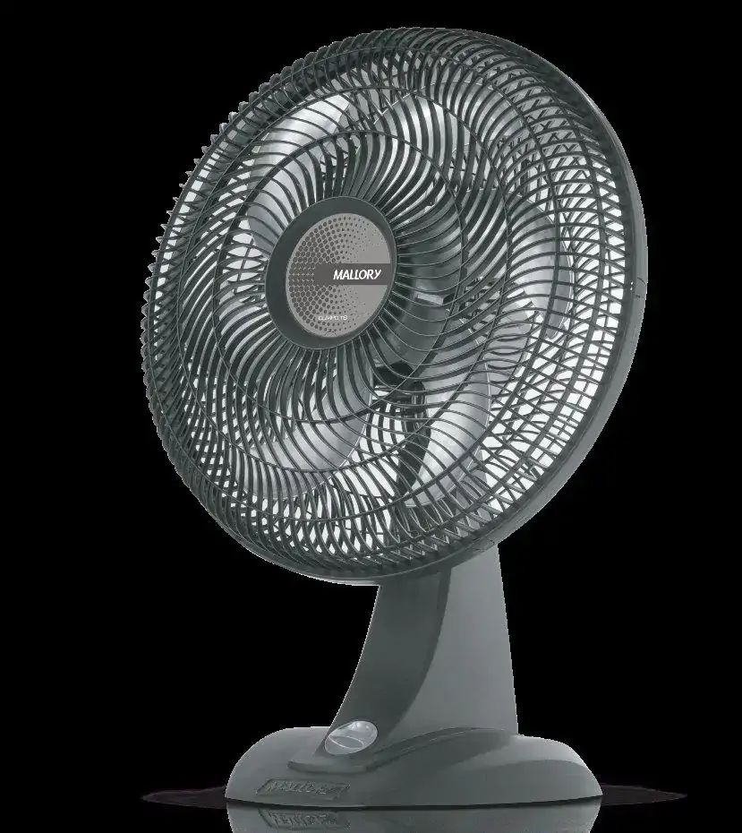Ventilador De Mesa Mallory 40Cm Olimpo Ts, 6 Pás, 3 Vel, Preto - 110V