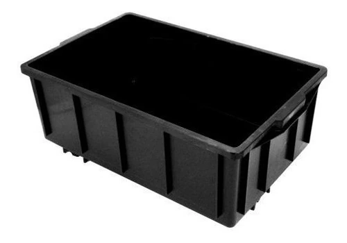 Caixa Plastica 15,5l Com Tampa Preto