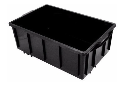 Caixa Plastica 28l Sem Tampa Preto