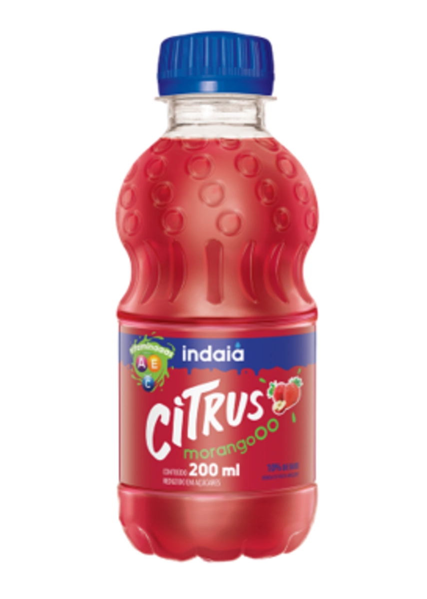 Bebida Adoçada Morango Indaiá Citrus Garrafa 200ml