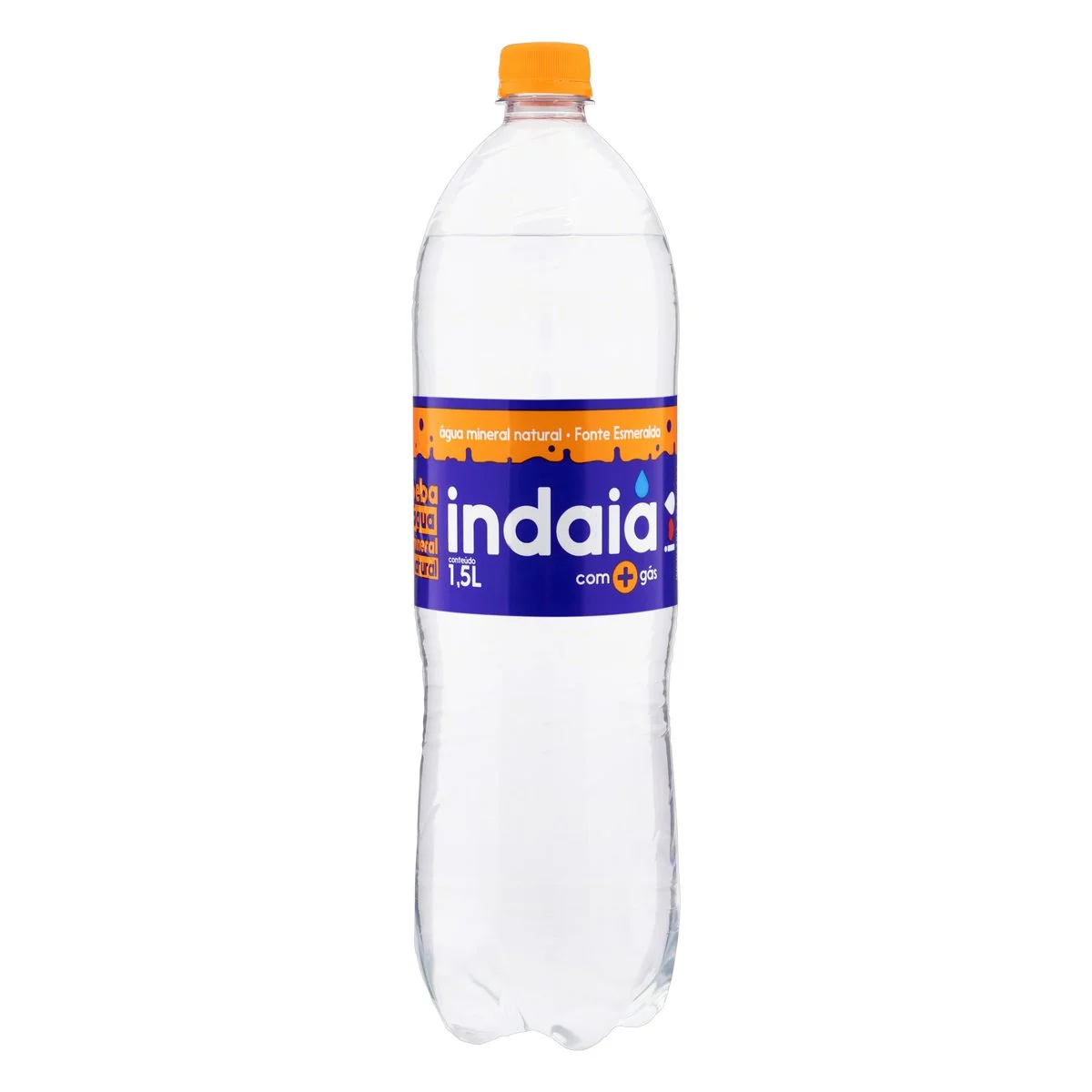 Água Mineral Natural com Gás Indaiá Garrafa 1,5 L