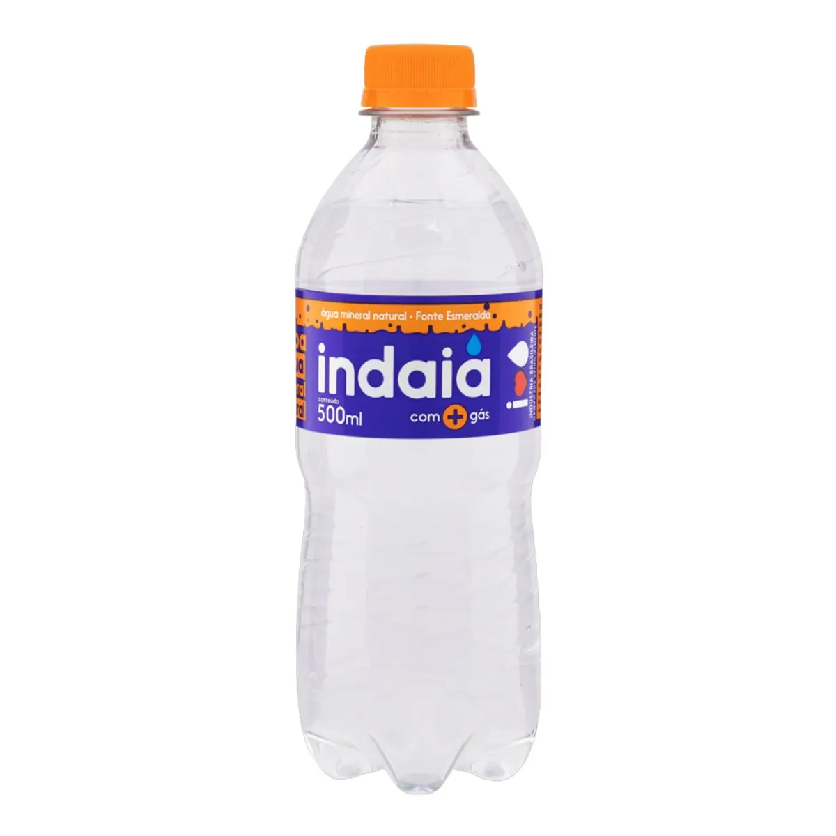 água Mineral Natural Com Gás Indaiá Garrafa 500ml