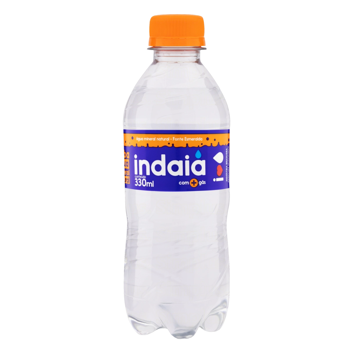 água Mineral Natural Com Gás Indaiá Garrafa 330ml