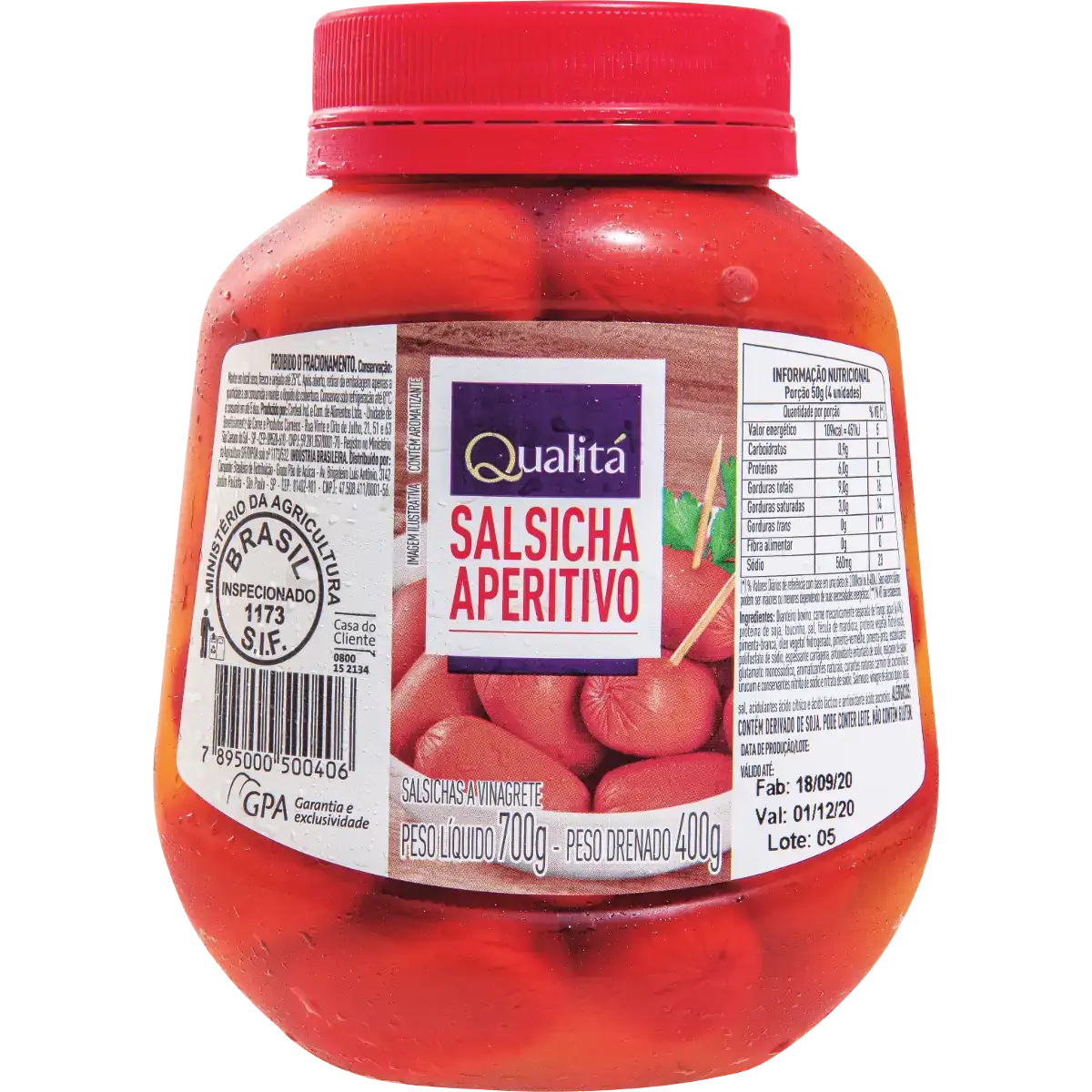 Salsicha Cardeal Vinagrete