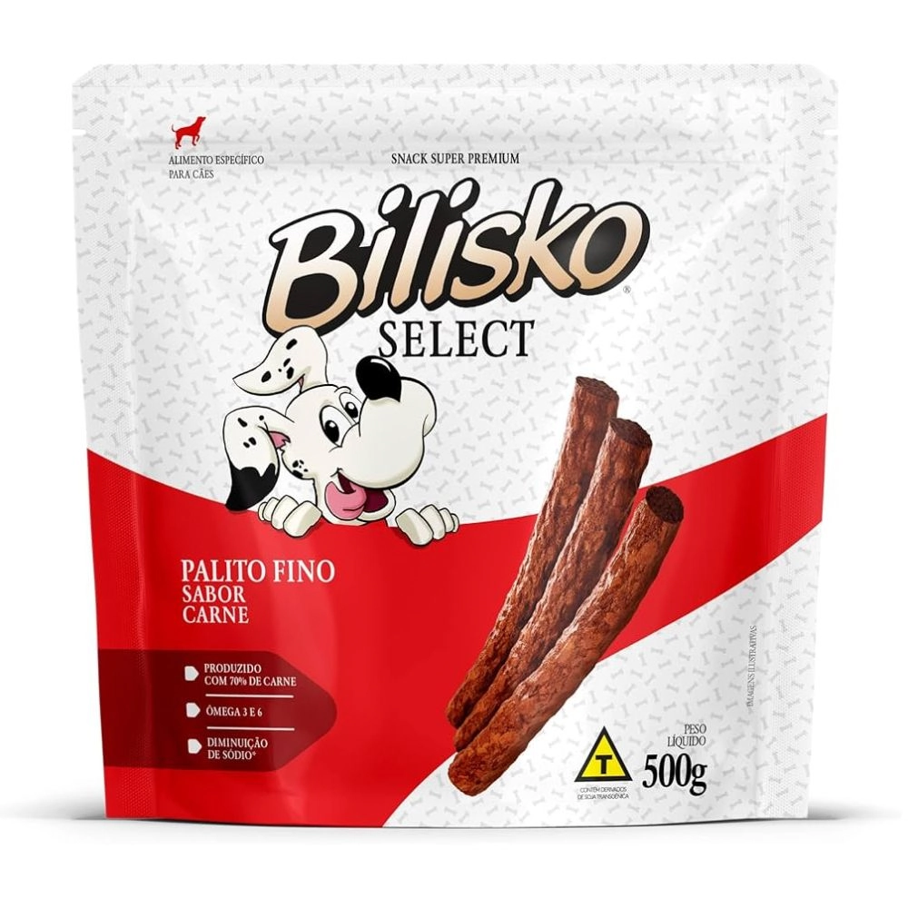 Petisco Bilisko Palito Fino de Carne para Cães 500g