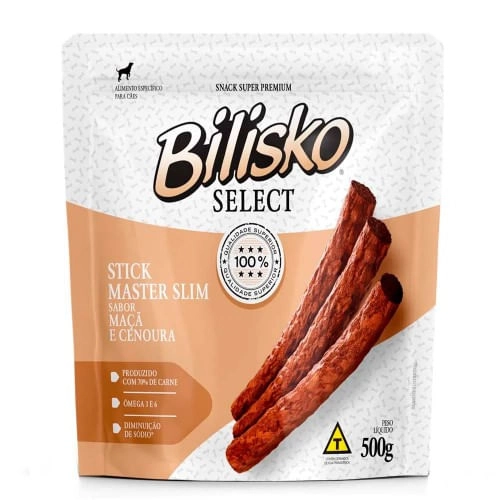 Petisco Bilisko Palito Fino Maçã e Cenoura para Cães 500g