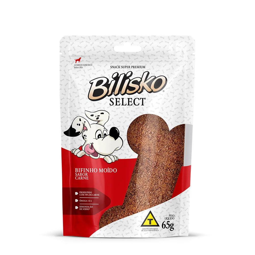 Petisco Moído de Carne Para Cão Bilisko 65g