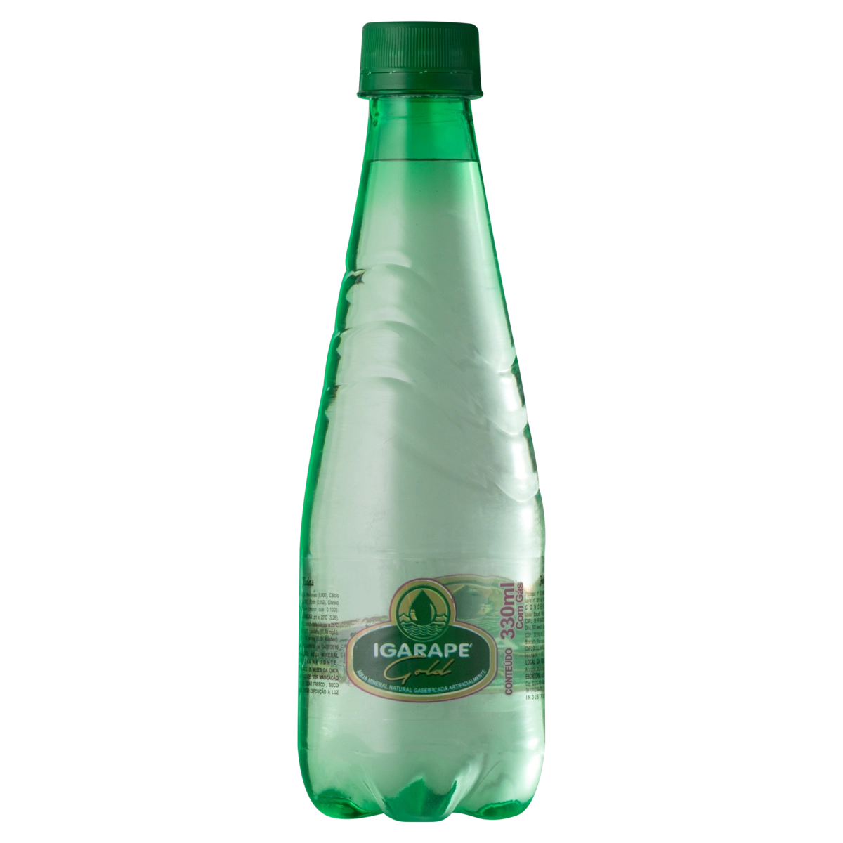 água Mineral Natural Com Gás Igarapé Gold Garrafa 330ml