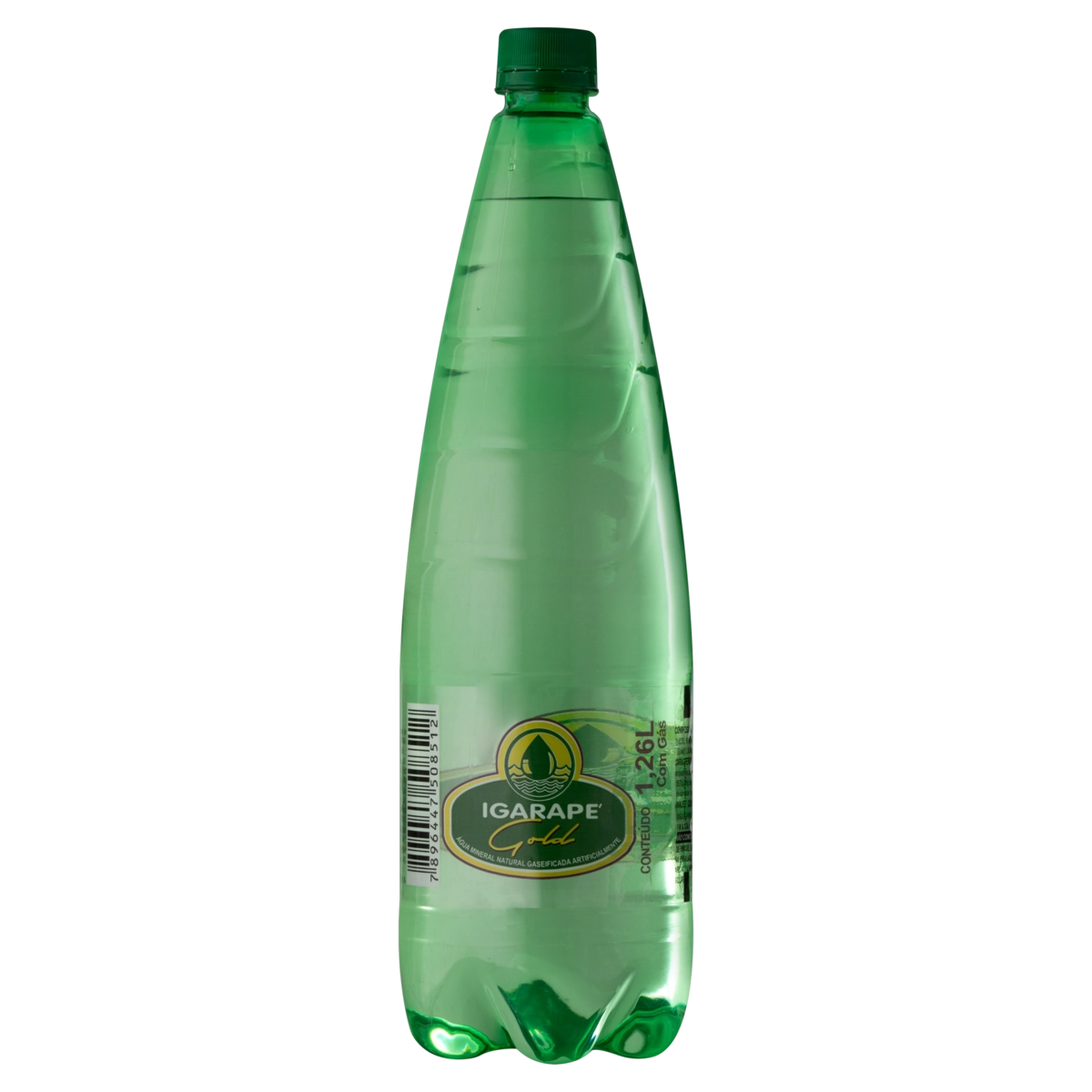 água Mineral Natural Com Gás Igarapé Gold Garrafa 1,26l