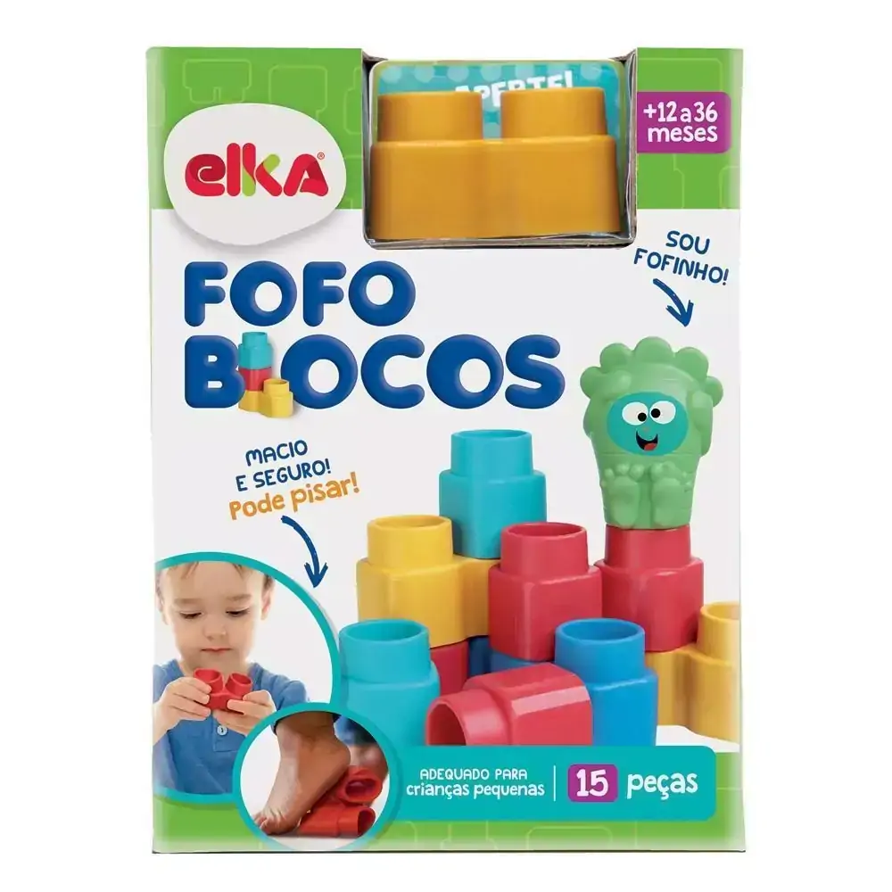 Fofo Blocos 15 Peças - Elka