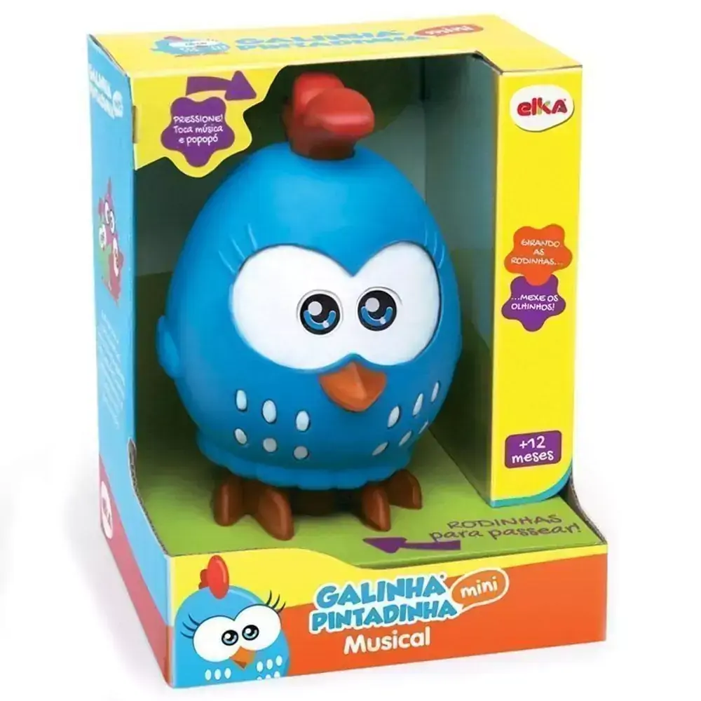 Mini Boneco - Galinha Pintadinha - Musical - Elka