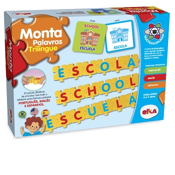 Jogo Monta Palavras Trilíngue - Elka