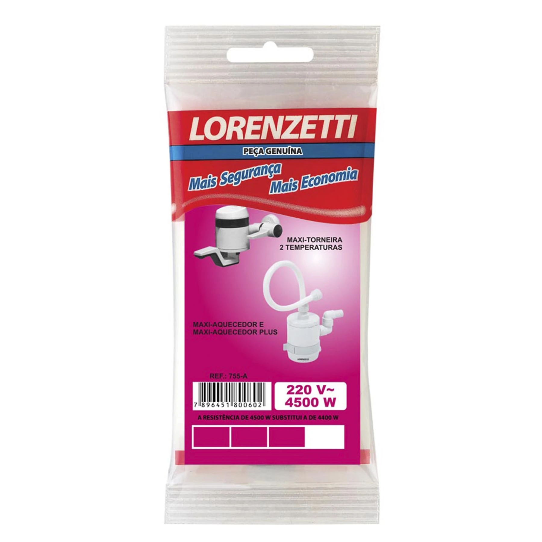 Resistência para Aquecedor de Ponto 220V 4500W Maxi Lorenzetti