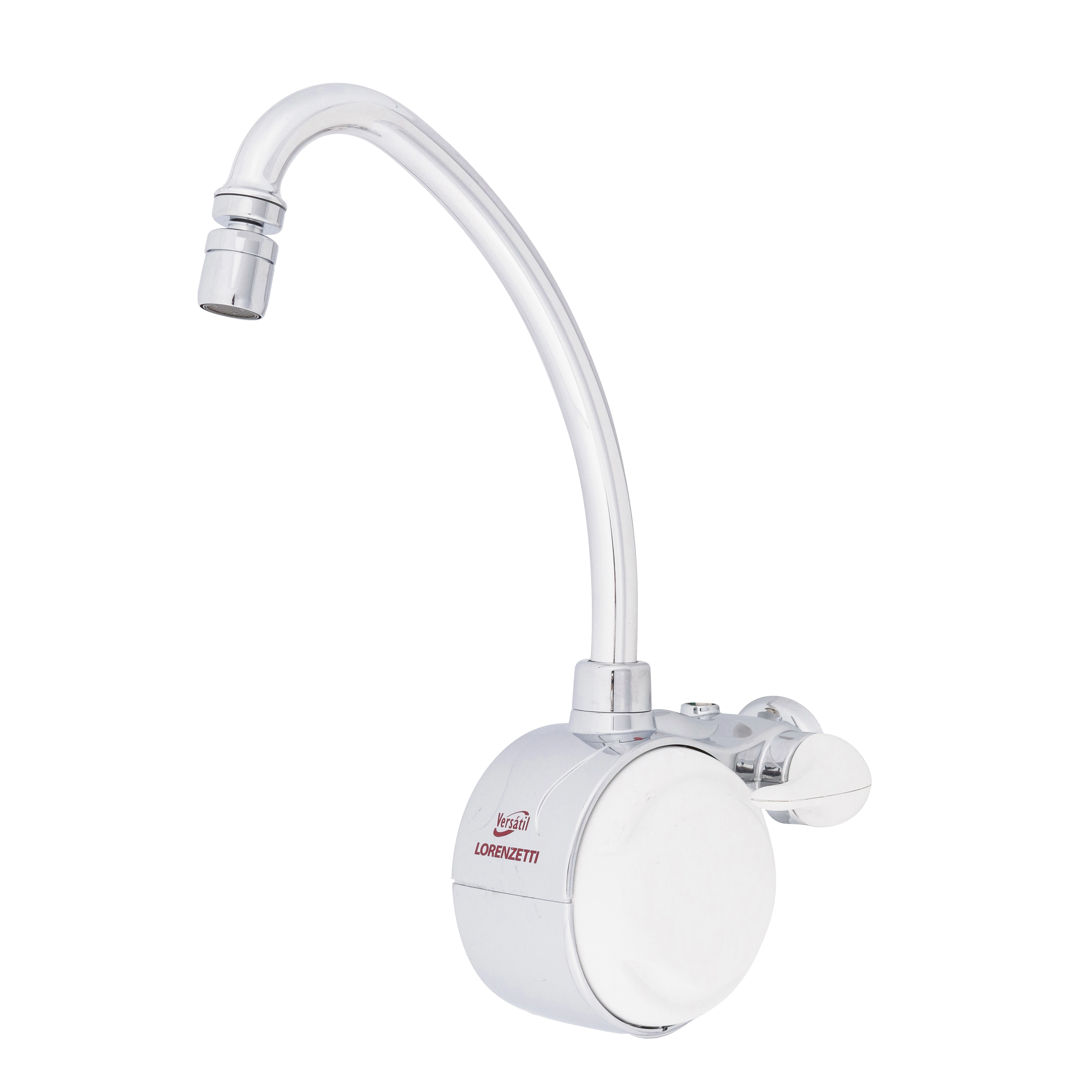 Torneira Elétrica para Parede de Cozinha 220V Branco e Cromado Versátil Lorenzetti