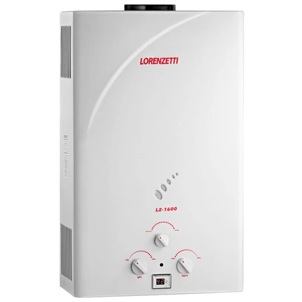 Aquecedor de Água a Gás GN 15 L/min Branco LZ 1600 Lorenzetti