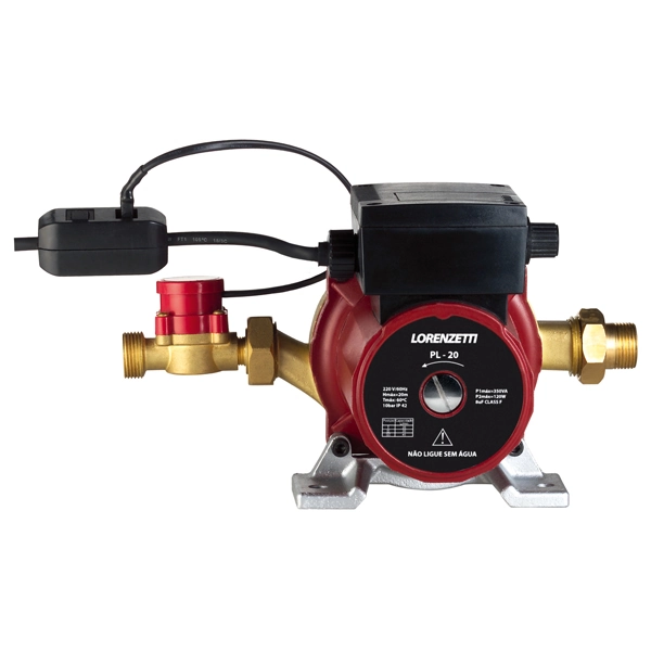 Pressurizador 20 Mca Lorenzetti Pl20 20mca Com 3 Níveis De Potência E Filtro Retentor De Partículas