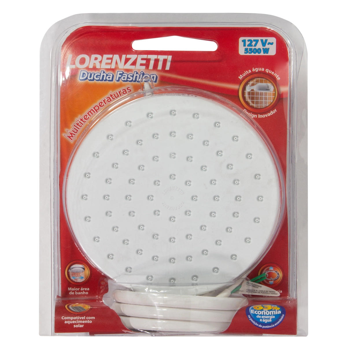 Ducha Elétrica Multitemperatura Fashion Lorenzetti 127v