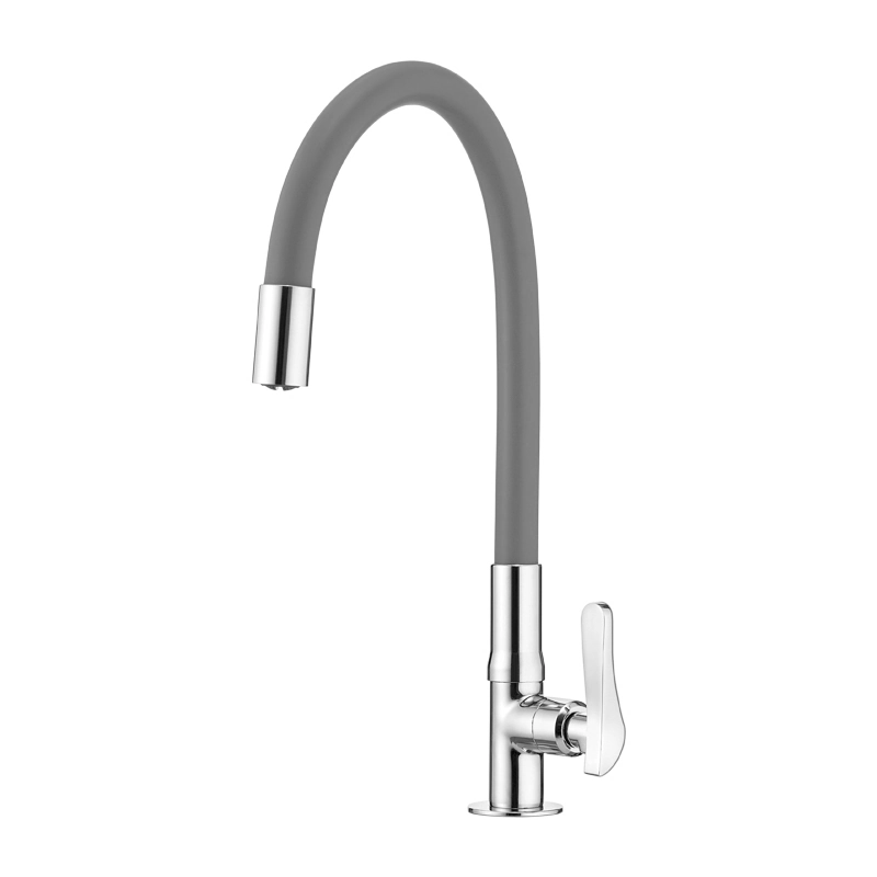 Torneira Lorenzetti Lorenflex 1177 G27 Com Bica Flexível De Bancada Cinza - Cinza - Único