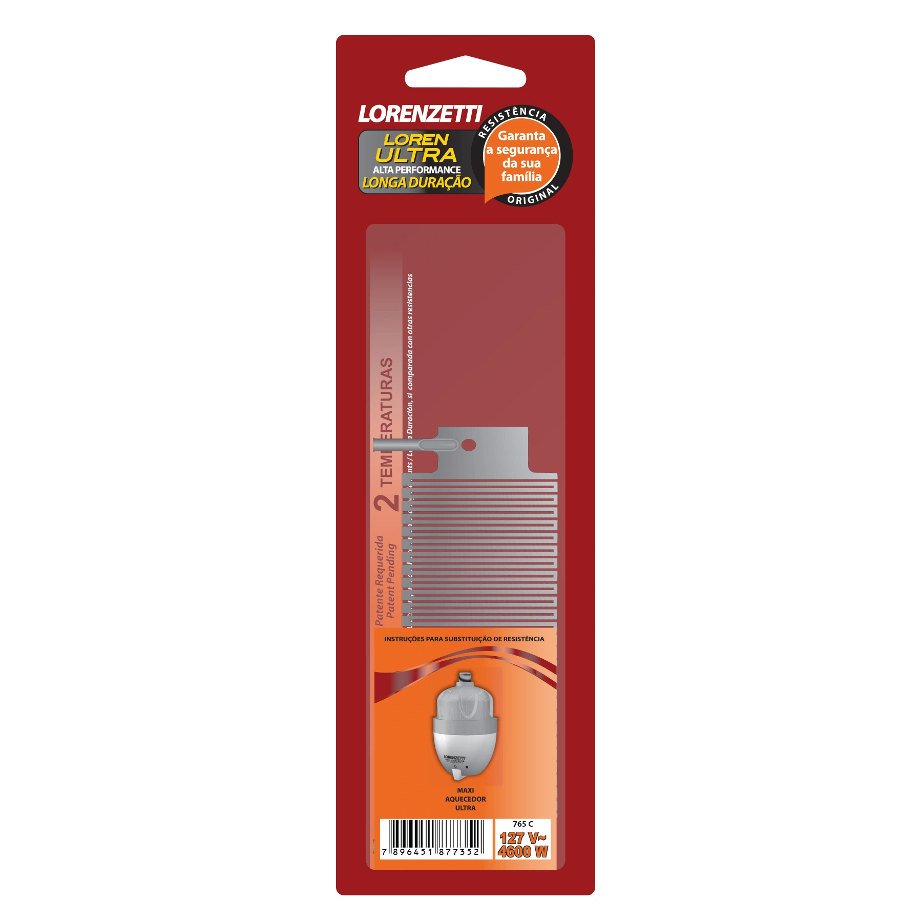 Resistência Maxi Aquecedor Ultra 4600W 127V (110V) Lorenzetti