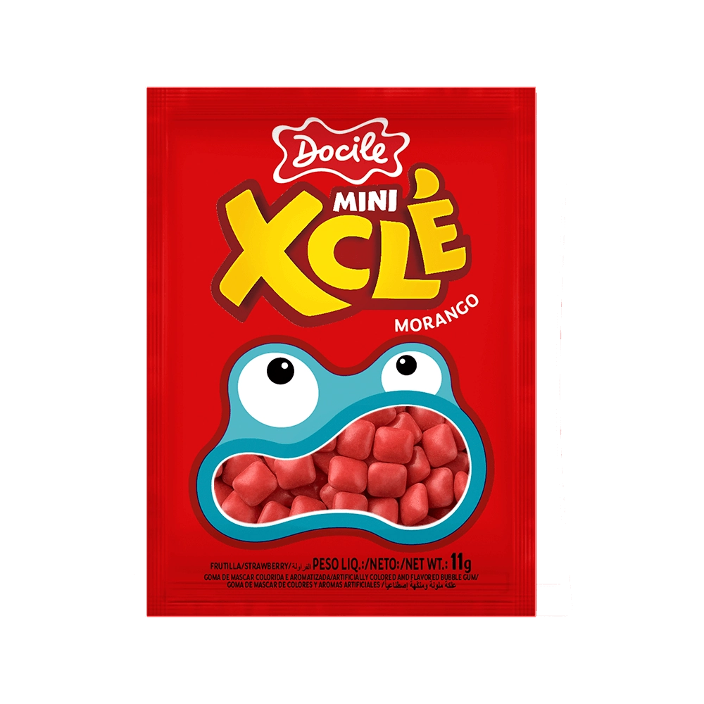 Chiclets De Bola X Cle Morango 11gr