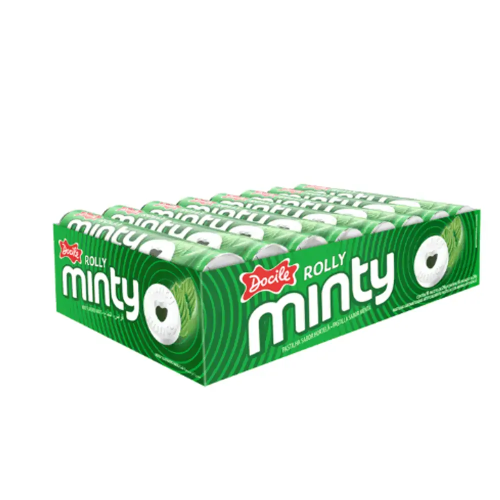 Pastilha Rolly Minty Docile Hortelã 16unidade