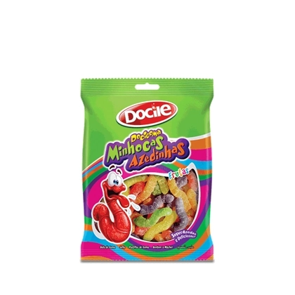 Bala Docigoma Docile Minhoca Azedinha