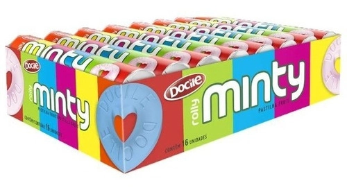 Pastilha Fruit Docile Rolly Minty Pacote 29g