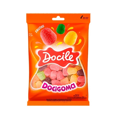 Bala De Goma Frutas Sortidas Sino Docile Docigoma Pacote 200g