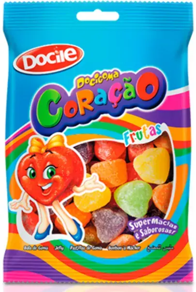 Bala Docigoma Coracao Sortido Docile