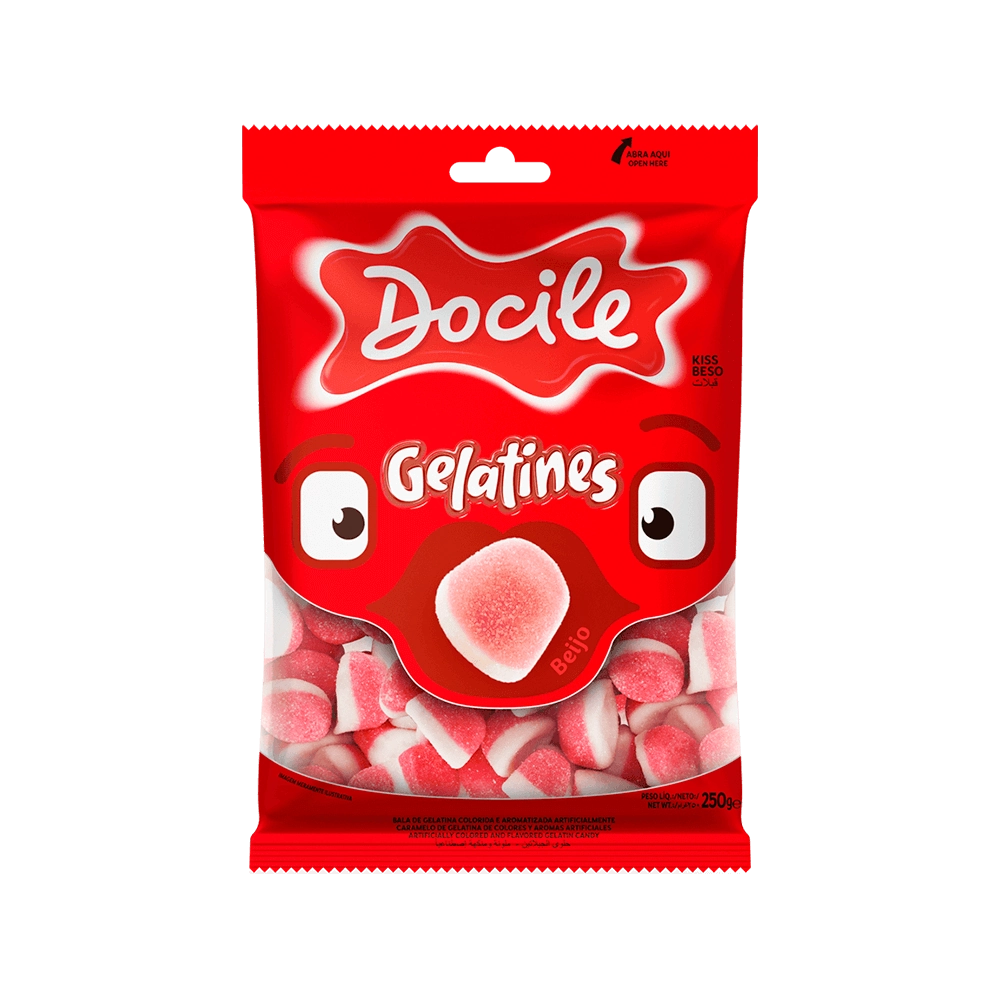 Bala Docile Gelatines 250g Beijo