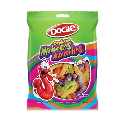 Bala Docigoma Docile Minhocas Azedinhas