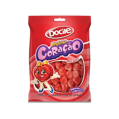 Bala Docigoma Docile Coração Vermelho