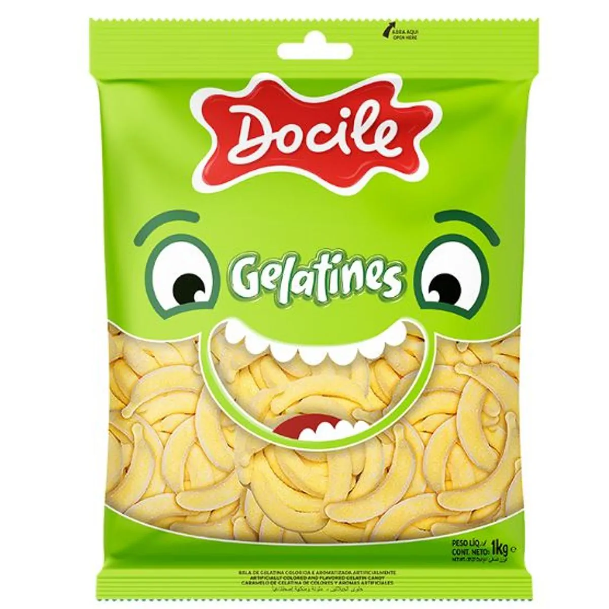 Bala Gelat.docile Banana 1kg C/12