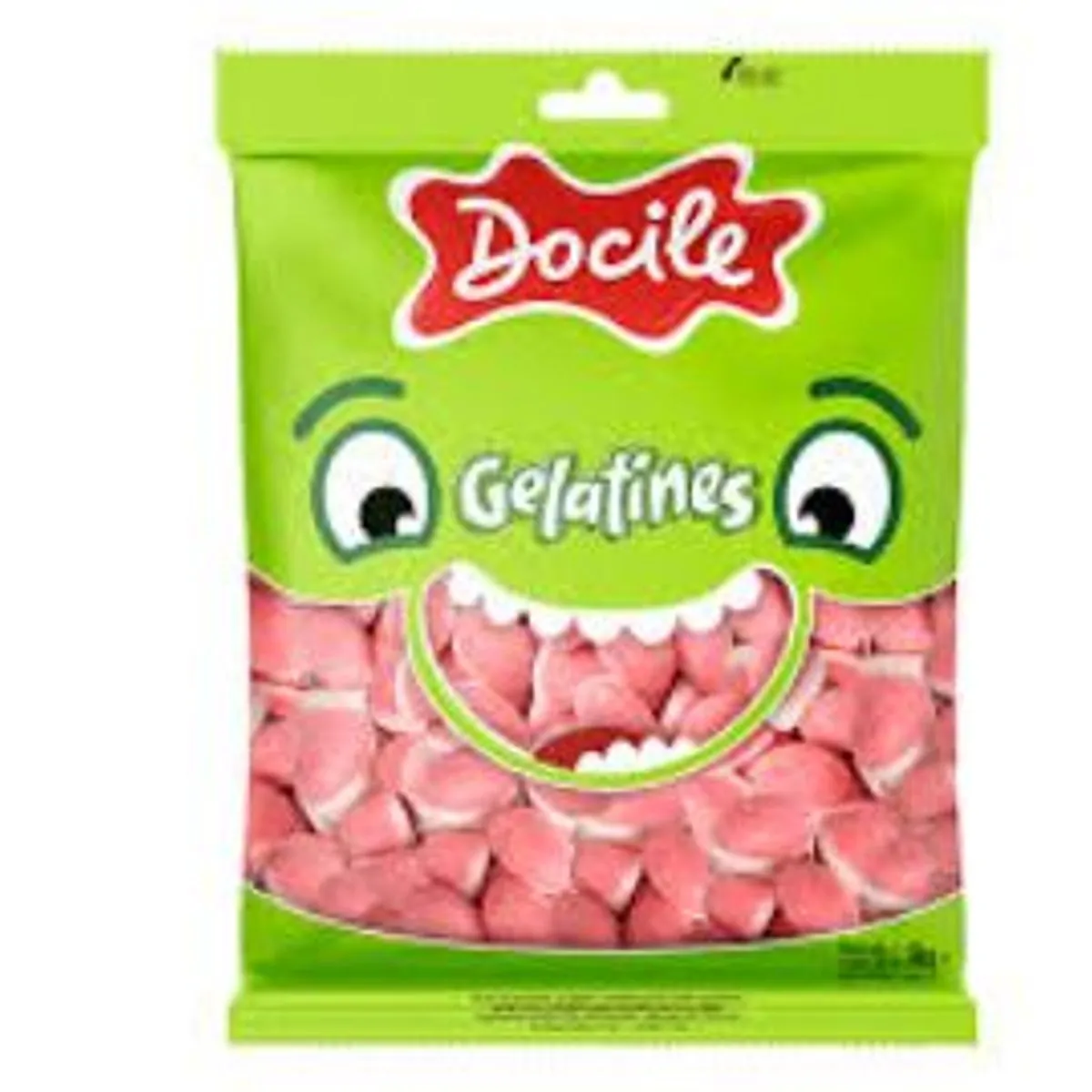 Bala De Gelatina Morango Beijo Docile Gelatines Pacote 1kg
