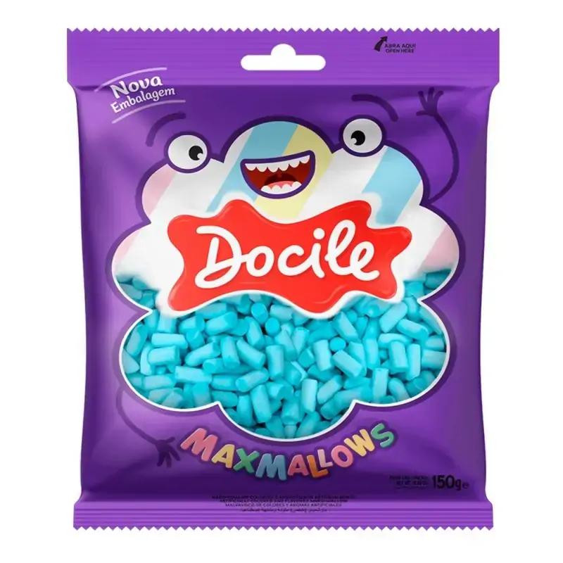 Marshmellows Docile M.tube Azul Bau 150gr
