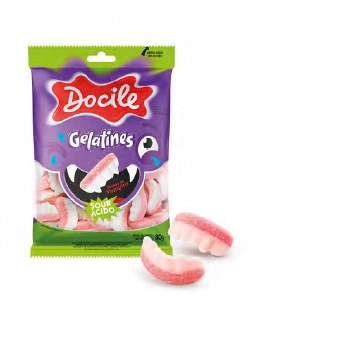 Bala Docile Gelatines 80g Dente Vamp Citrico