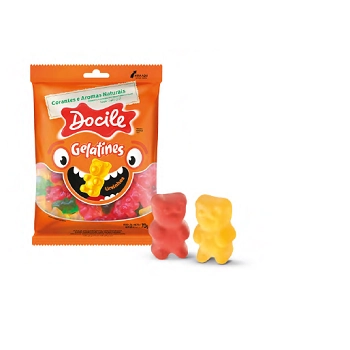 Bala De Gelatina Sortida Ursinhos Docile Gelatines Pacote 70g