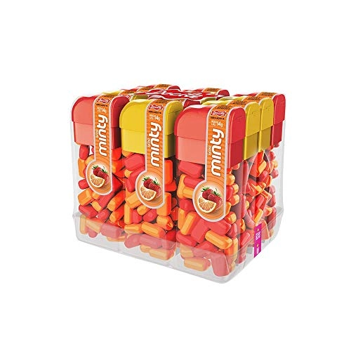 Pastilha Docile Mini Minty C12 14g Laranja Morango
