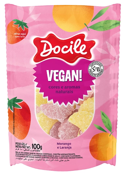 Bala Goma Docile Vegan Gomos Sortidos 100g